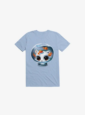 Castronaut Cat Light Blue T-Shirt