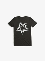 Where The Cats Go At Night Black T-Shirt