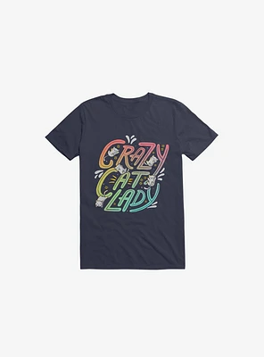 Crazy Cat Lady Navy Blue T-Shirt