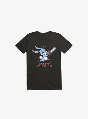 I Love Every Piece Of You Bunny Black T-Shirt