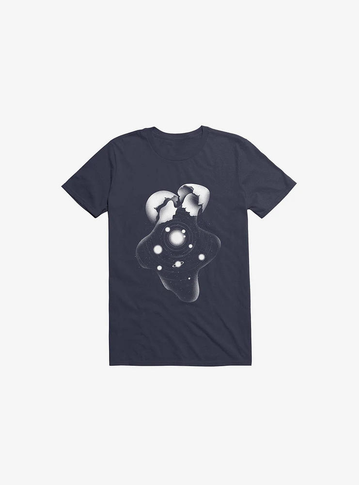 Cosmic Egg Shell Navy Blue T-Shirt