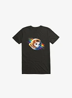 Astronaut Cat Black T-Shirt