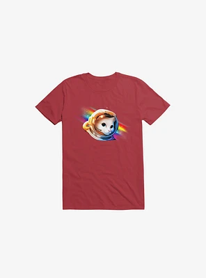 Astronaut Cat Red T-Shirt