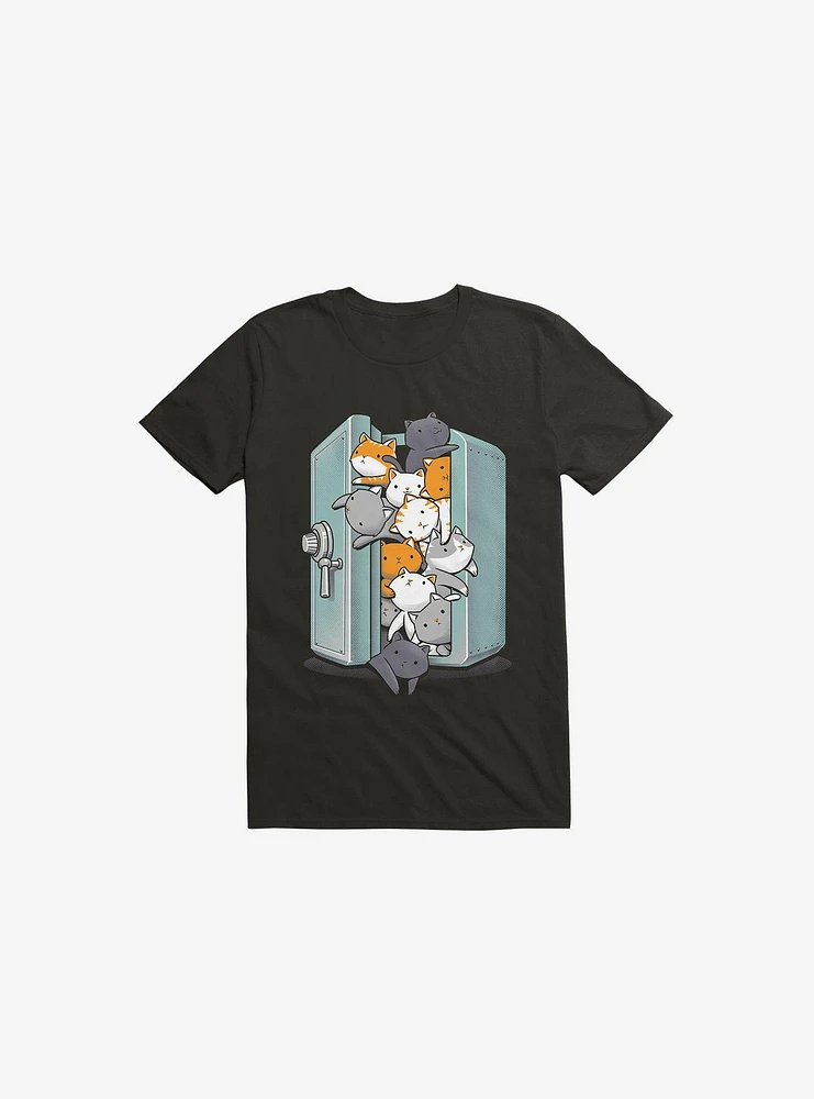 Treasure Cats Black T-Shirt