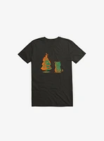 Xmas Miracle Cat Black T-Shirt
