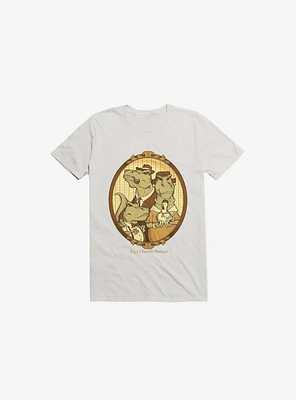 Family Portrait Dinosaur White T-Shirt