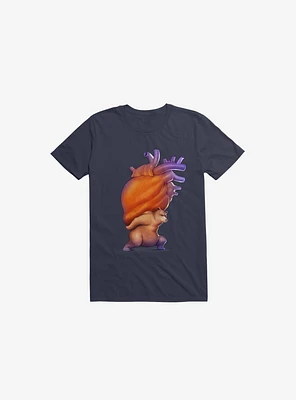 Heavy Heart Navy Blue T-Shirt