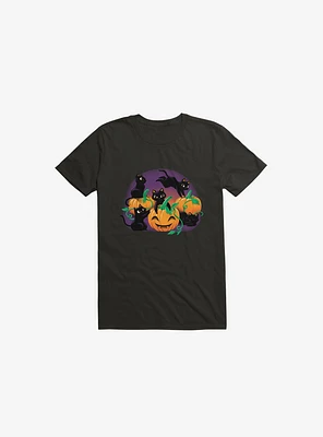 Hello Cat Halloween Black T-Shirt