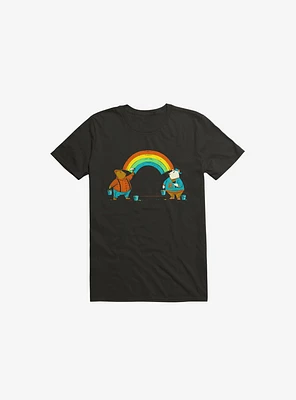 Love Is Rainbow Bear Black T-Shirt