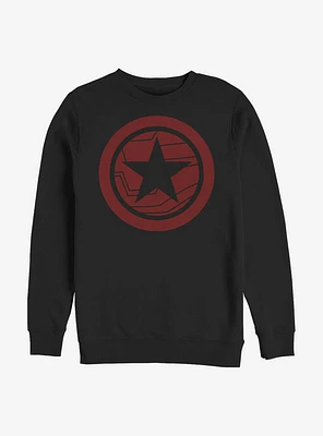 Marvel The Falcon And Winter Soldier Red Shield Crew Sweatshirt