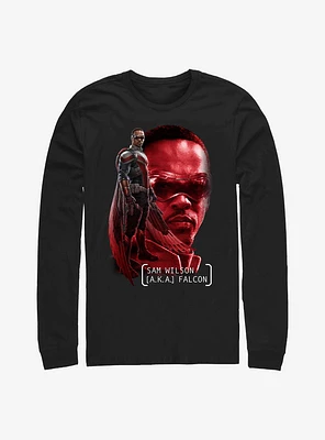 Marvel The Falcon And Winter Soldier Sam A.K.A Long-Sleeve T-Shirt