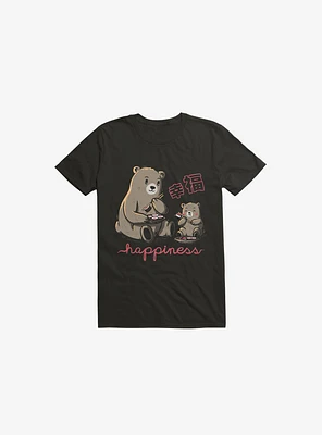 Happiness Sushi Black T-Shirt