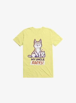 My Uncle Rocks Corn Silk Yellow T-Shirt