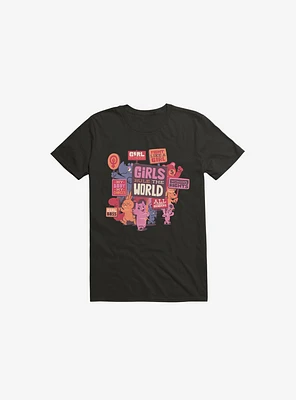 Girls Rule The World Black T-Shirt