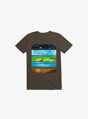 Across The Earth Brown T-Shirt