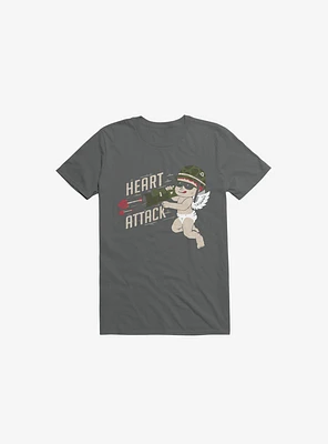 Heart Attack Charcoal Grey T-Shirt