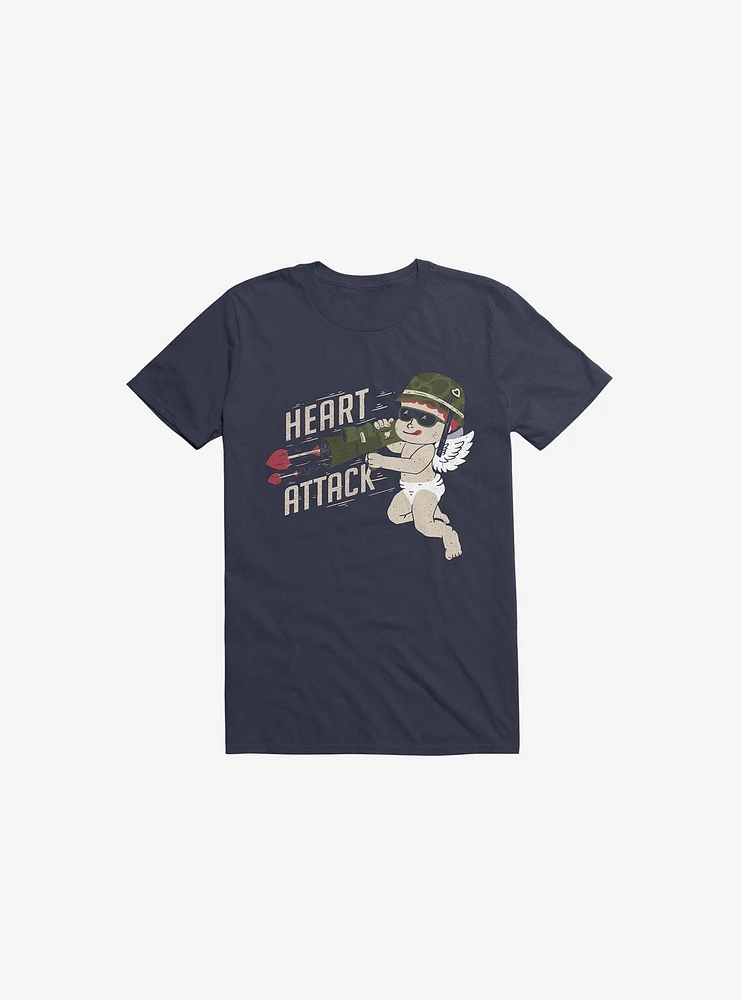 Heart Attack Navy Blue T-Shirt