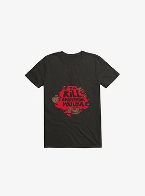 I'll Kill Everything You Love Bunny Black T-Shirt