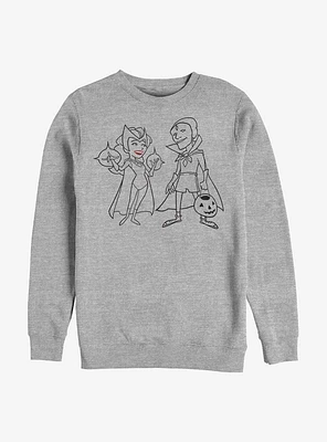Marvel WandaVision Costume Couple Simple Ink Crew Sweatshirt
