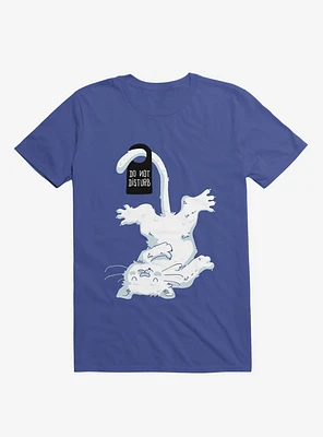 Do Not Disturb Cat Royal Blue T-Shirt