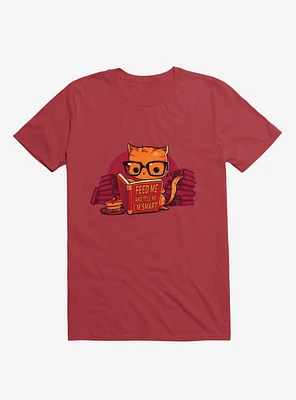 Feed Me And Tell I'm Smart Cat Red T-Shirt