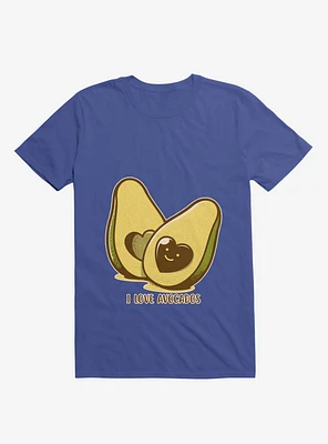 I Love Avocados Royal Blue T-Shirt