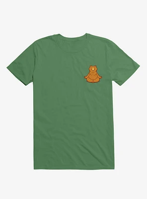 Bear Animals Meditation Zen Buddhism Kelly Green T-Shirt
