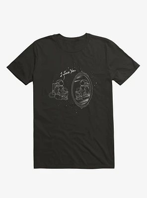 Astronaut I Love You Black T-Shirt