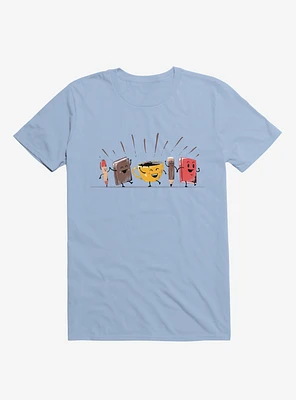 Back To School Coffee Light Blue T-Shirt