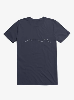 Mountain Lion's Head Cape Town Navy Blue T-Shirt