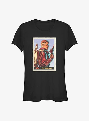 Star Wars The Mandalorian Marshal Card Girls T-Shirt