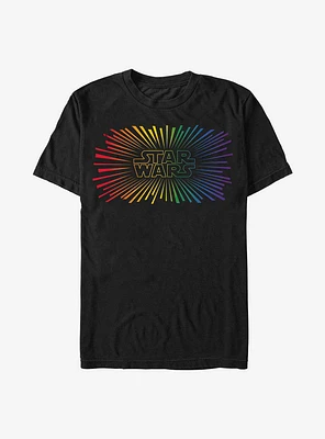 Star Wars Rainbow Rays Logo T-Shirt