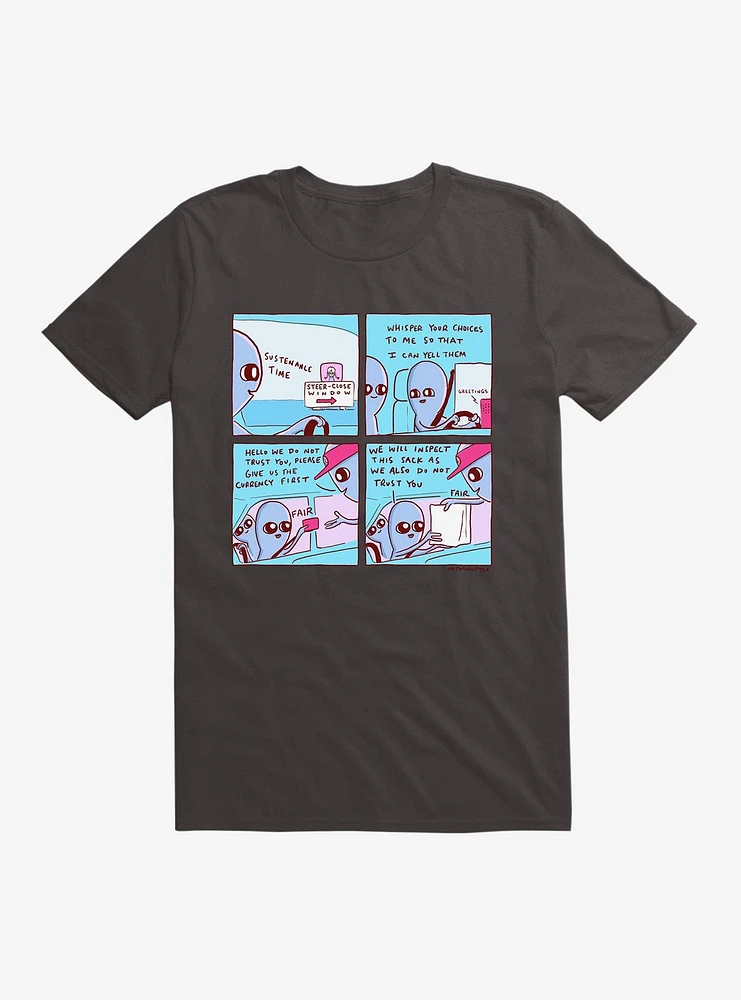 Strange Planet Steer-Close Window T-Shirt