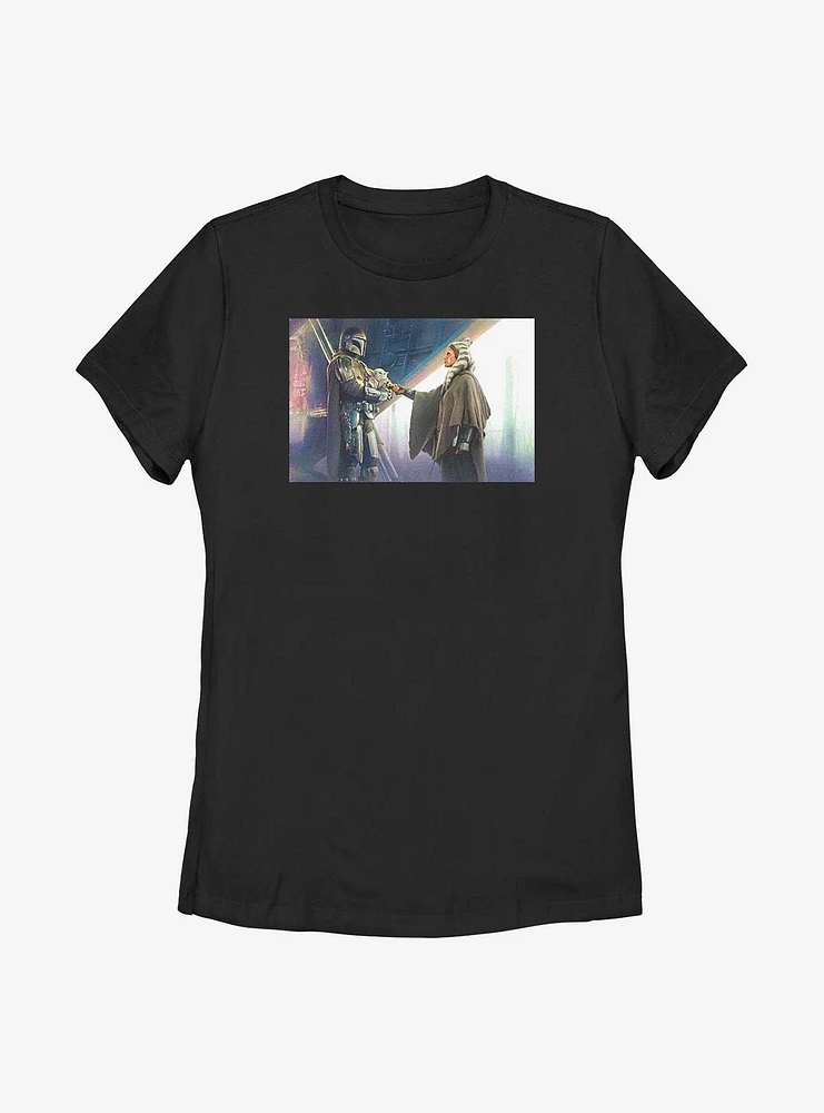 Star Wars The Mandalorian Goodbyes Womens T-Shirt