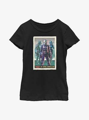 Star Wars The Mandalorian Bo-Katan & Co Card Youth Girls T-Shirt