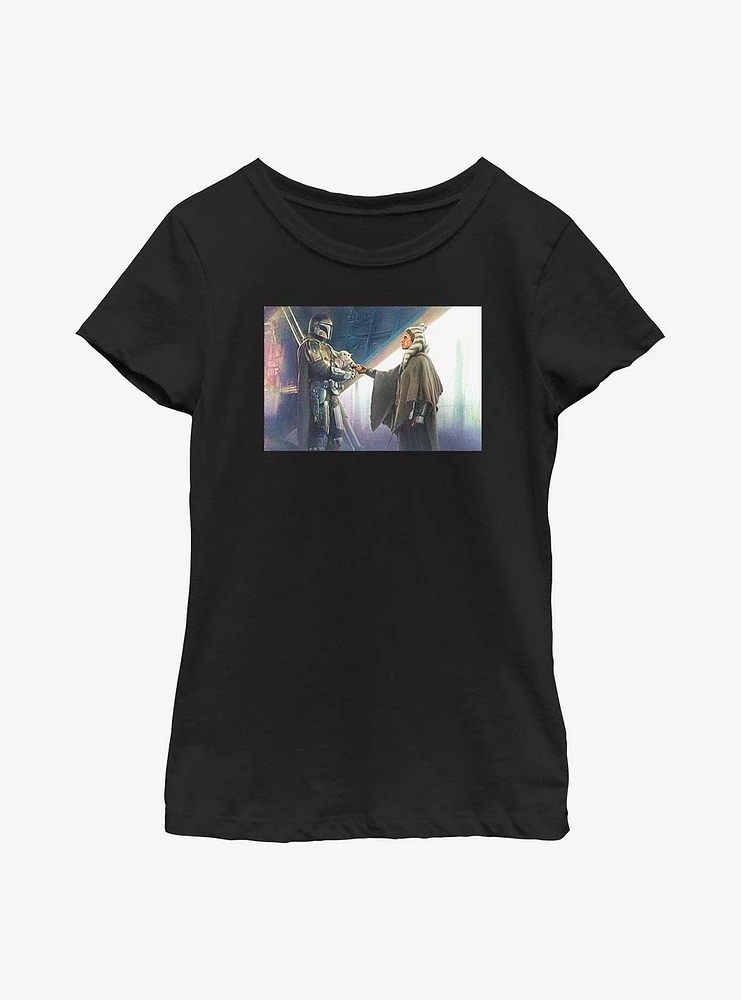 Star Wars The Mandalorian Goodbyes Youth Girls T-Shirt