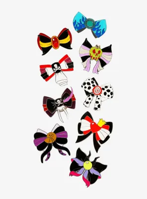 Loungefly Disney Villains Character Bows Blind Box Enamel Pin - BoxLunch Exclusive