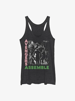 Marvel Avengers Black And White Group Girls Tank