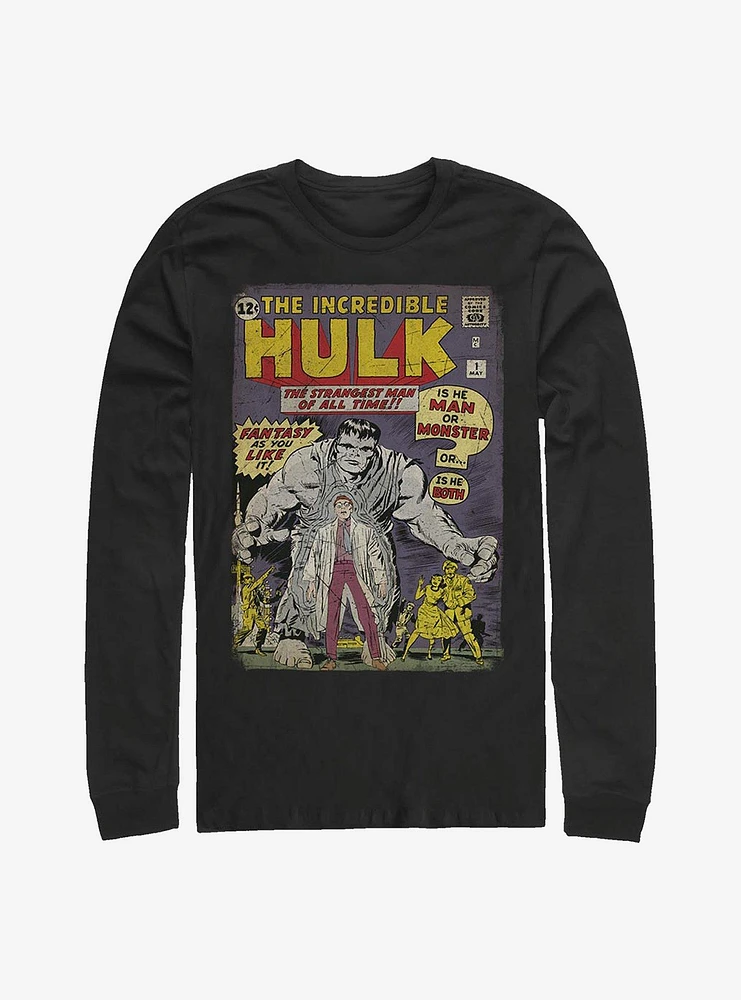 Marvel The Hulk Comic Cover Long-Sleeve T-Shirt