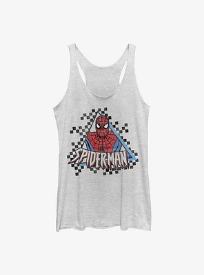 Marvel Spider-Man Triangle Checkered Girls Tank