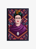 Frida Kahlo Purple Shawl Framed Wood Wall Art