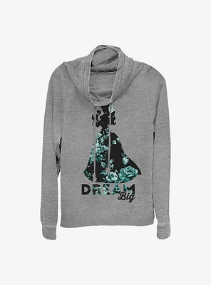 Disney Beauty And The Beast Dream Big Cowlneck Long-Sleeve Girls Top