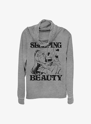 Disney Sleeping Beauty Pose Cowlneck Long-Sleeve Girls Top