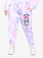 My Melody & Kuromi Pink & Purple Wash Girls Sweatpants Plus Size