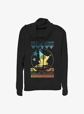 Disney Moana By Starlight Cowlneck Long-Sleeve Girls Top