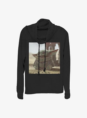 Star Wars The Mandalorian Child Picture Cowlneck Long-Sleeve Girls Top