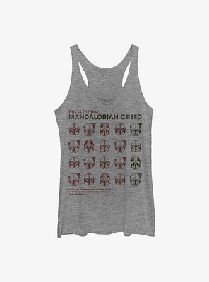 Star Wars The Mandalorian Helmet Grid Girls Tank