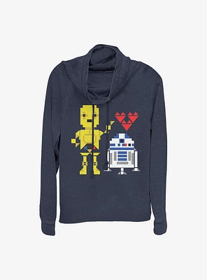 Star Wars R2 C-3PO Love Cowlneck Long-Sleeve Girls Top