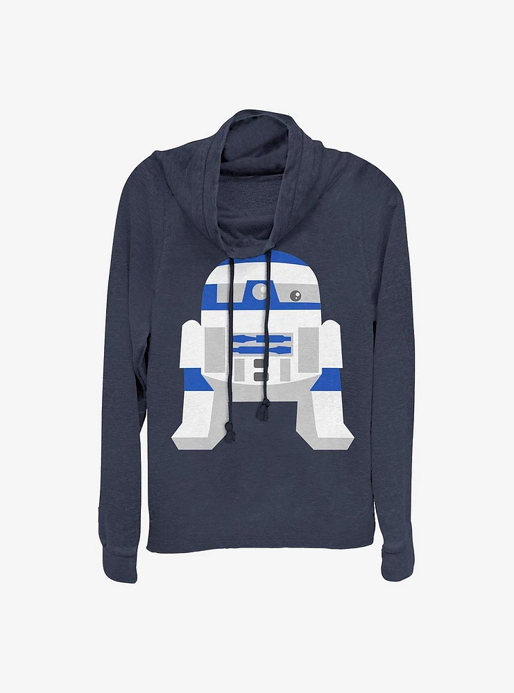 Star Wars R2 Cute Cowlneck Long-Sleeve Girls Top