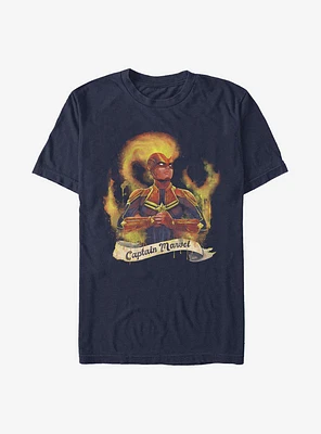Marvel Captain Flames T-Shirt